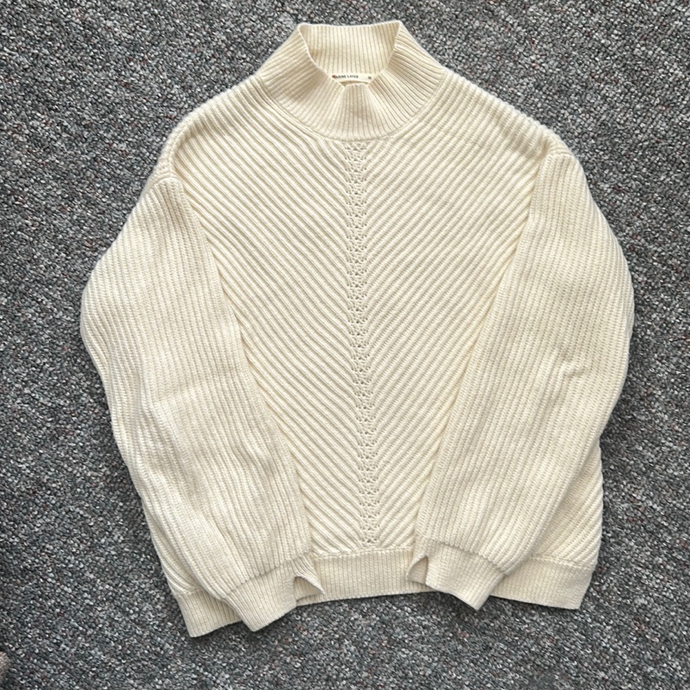 Marine Layer Skylar Turtleneck Sweater in Ivory